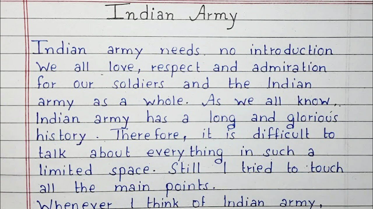 essay on soldiers of india