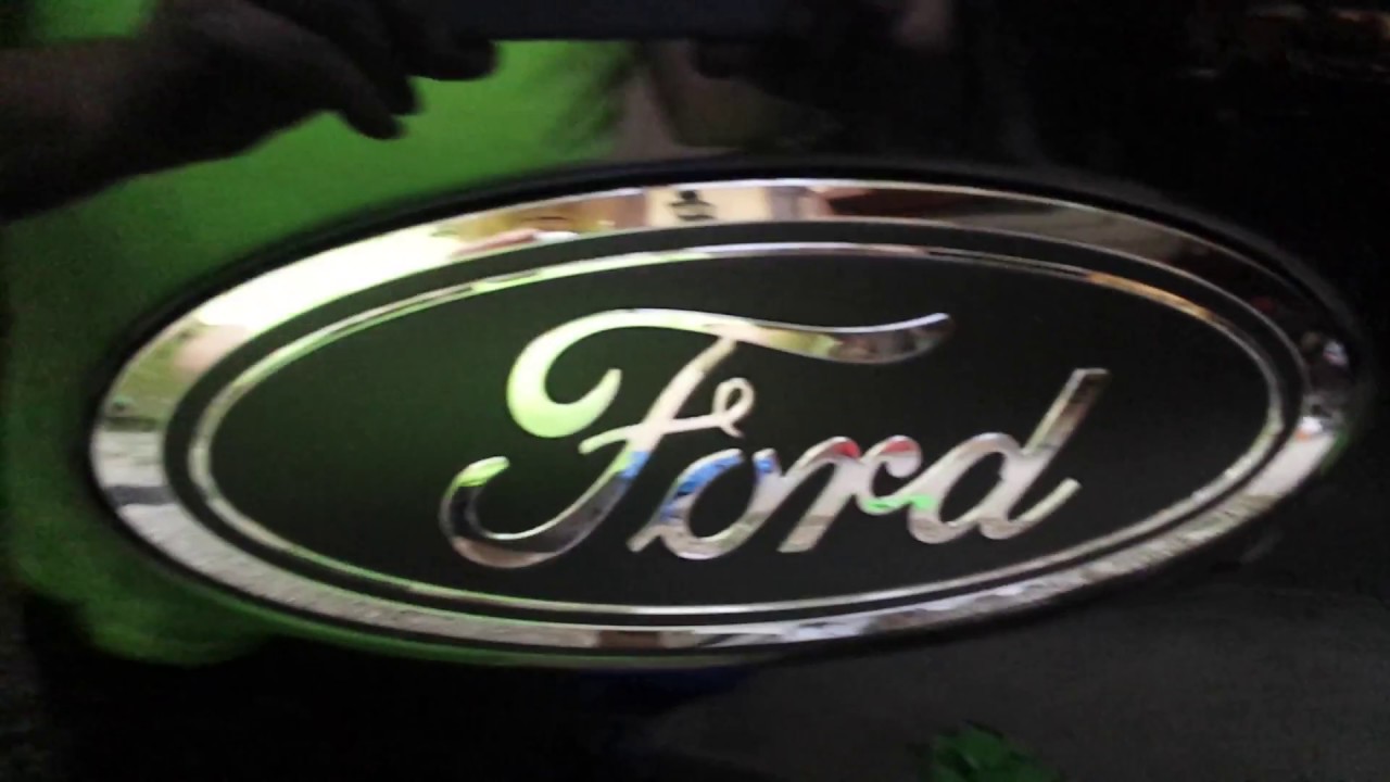 2017 F150 Black Out Ford Emblems (DIY) - YouTube