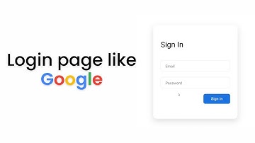 Google-style login with HTML and CSS | CodeXDev