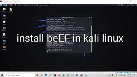 how to install beEF in kali linux