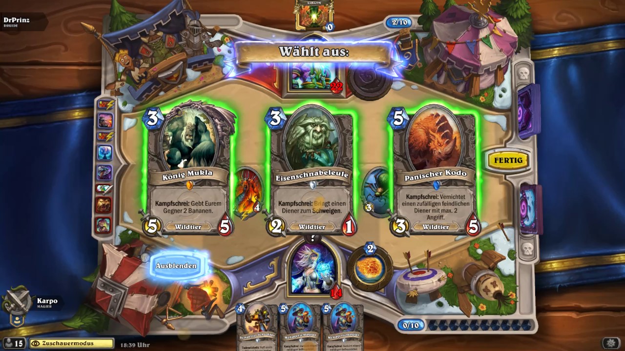 Comclash ii drprinz vs karpo spiel 1 druide vs magier youtube