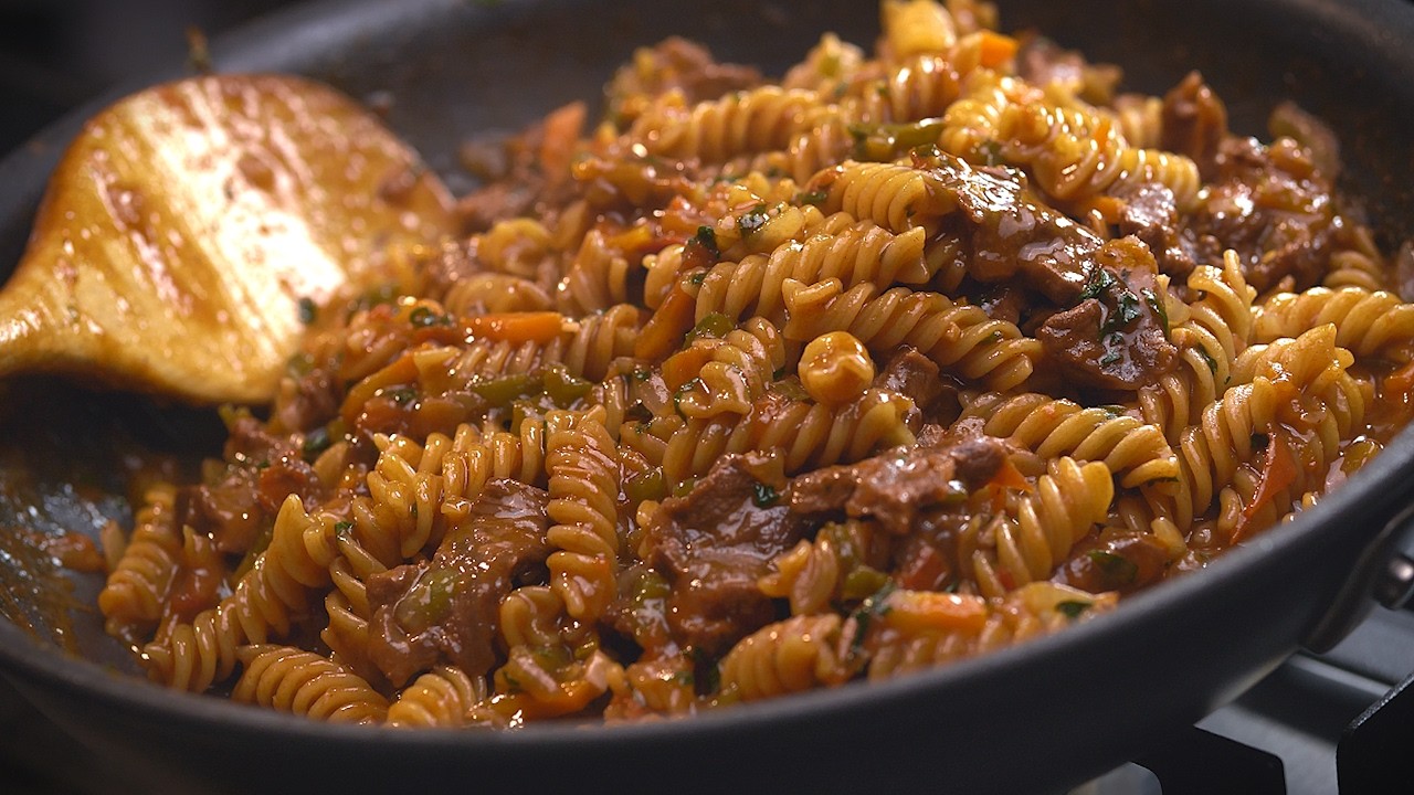 Simple One-Pot Beef Pasta Recipe | Guaranteed NO Left Overs | NO Cheese!