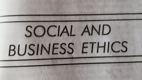 Social and Business Ethics | Bcom 6 Semester | Syllabus And Imp Questions | #punjabuniversityexam
