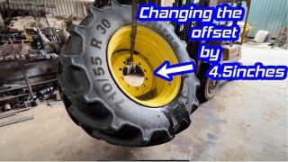 Altering the offset on big fat tractor wheels