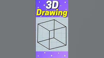 3D Cube Drawing 🎨 📦 #drawing #shorts #youtubeshorts
