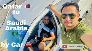 Qatar To Saudi Arabia Road Trip  Driving Through The Desert  Crossing Border qatarlife youtube