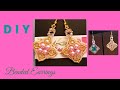 DIY Sweet Pink Diamond Beaded Earrings / Aretes / Orecchini / Beaded Jewelry / Beading Tutorial #276