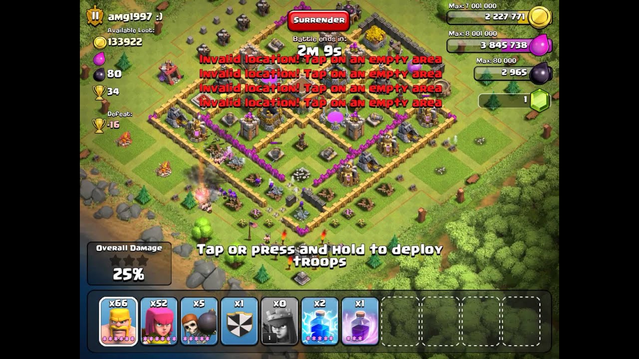 Clash of Clans Farm attack strategy 8 YouTube