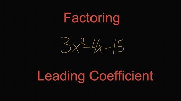 Factoring a Quadratic with a Leading Coefficient (Slide and Divide Method)