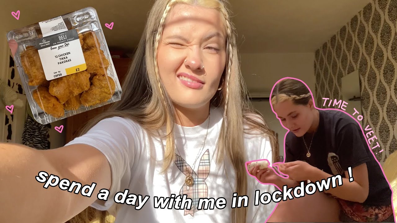 spend a day with me in lockdown ! food shop, bed chats, and veeting my legs lol