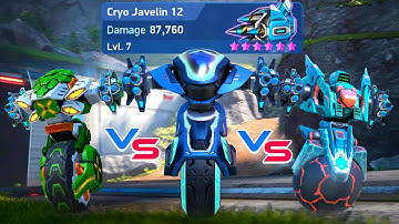 CRYO JAVELIN 12 with SLINGSHOT vs KILLSHOT vs NOMAD - Mech Arena