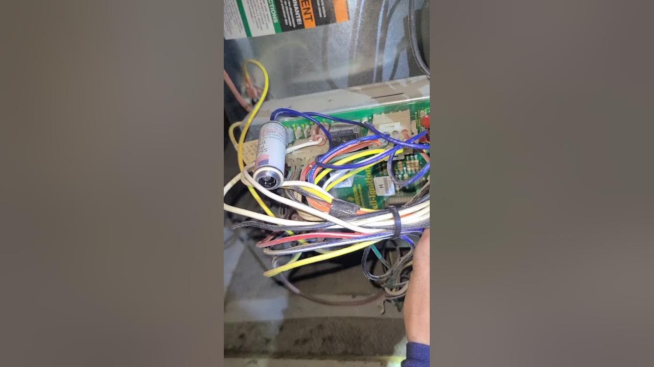 24v short blowing fuse in the control board. ( bad condenser wire
