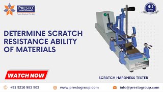 Scratch Hardness Tester - Hand Operated | स्क्रॅच हार्डनेस टेसटर के निर्माता और विक्रेता
