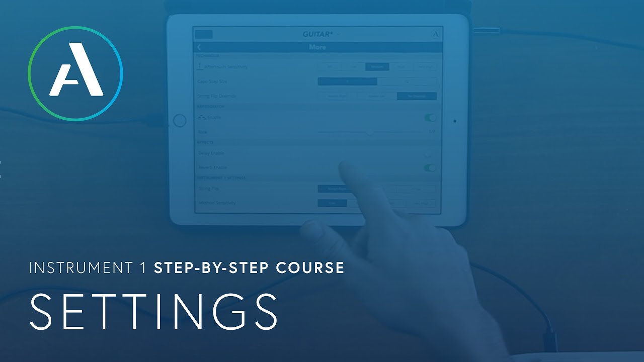 9 of 10 – Settings – Artiphon INSTRUMENT 1 Step-By-Step Course