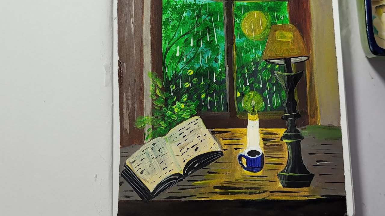 🌧️ “This Painting Feels Like Peace ☕✨