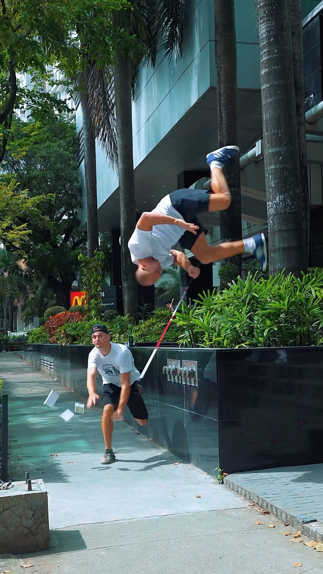 Gymnast Pretended to Be a Blind Man?? #kiryakolesnikov #prank #funny #comedy #parkour #stunt