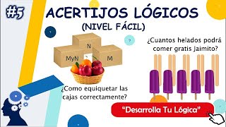 Acertijos Lógicos 5/24 - Manzanas y Naranjas, Palitos de Helado (NIV FACIL | DESARROLLA TU LOGICA)