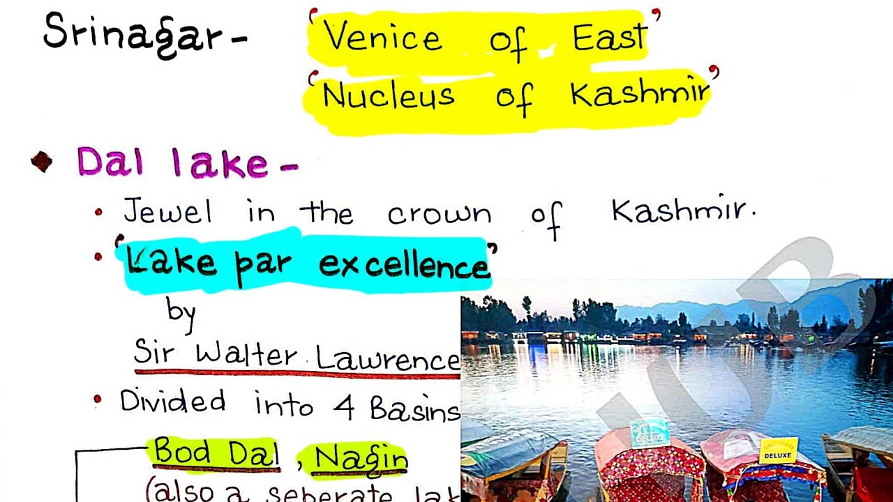 Tourists destinations of JK || lec.3 Handwritten Notes || 