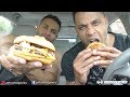 Eating Wendy's Bacon Queso Burger @Hodgetwins