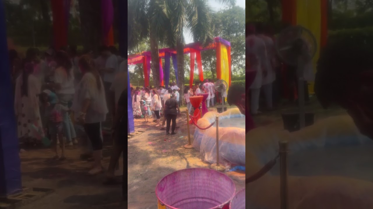Holi # rain dance ..