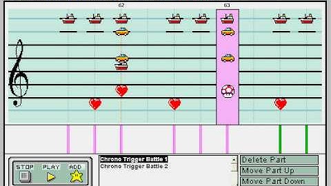 Chrono Trigger Battle Theme- Mario Paint Composer