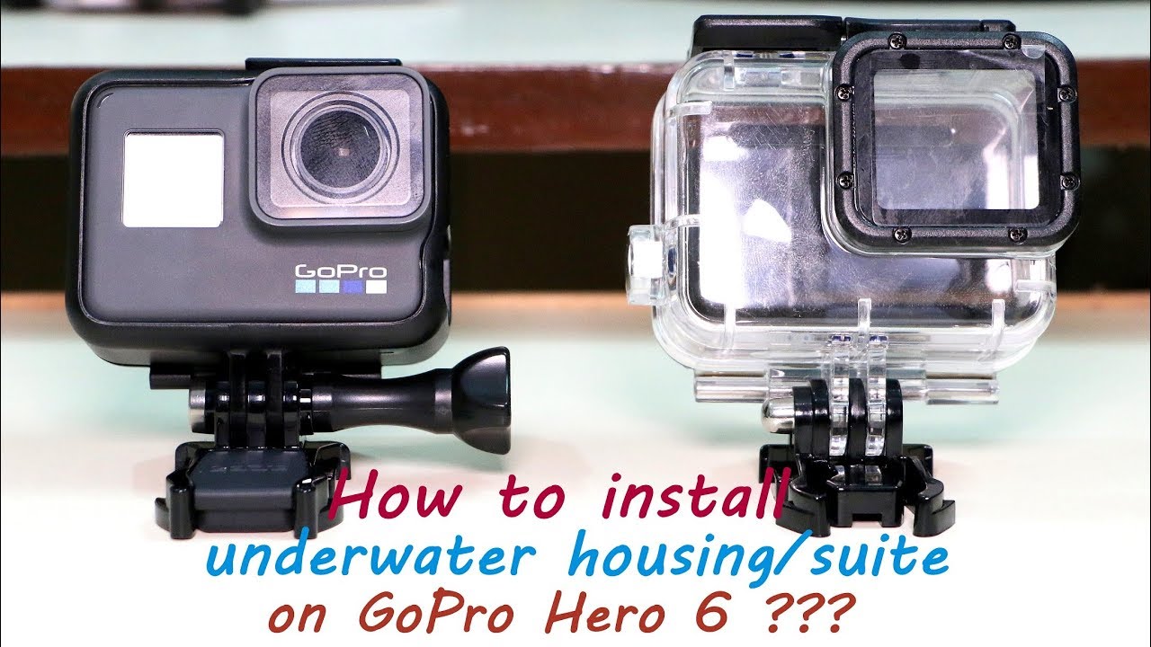 Underwater Waterproof Suit Housing Installation On Gopro Hero 7 6 5 How To Open Lens Cover Youtube