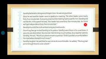 Std - 6  English  | unit - 4 Gandhiji