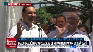 Gustavo Valdés inaugura 33 cuadras de repavimentación en Caá Catí