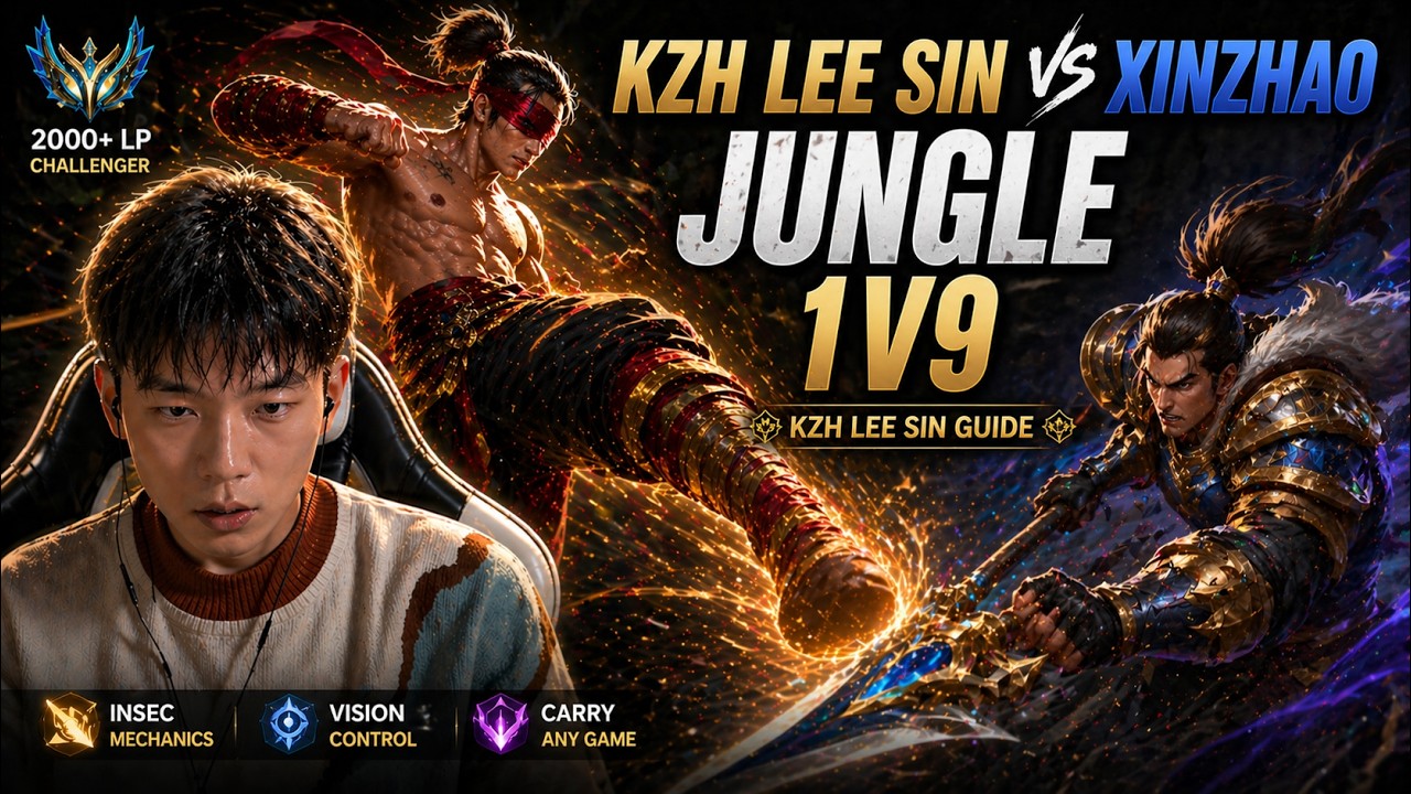 🔴 KZH Lee Sin vs XinZhao Jungle - 1v9 - KZH Lee Sin Guide - YouTube