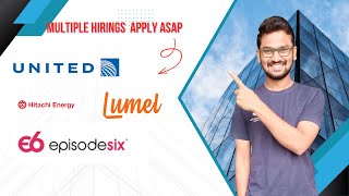 Mass Hiring Alert 2025 & 2026! ⚡ Lumel | Hitachi | United | E6