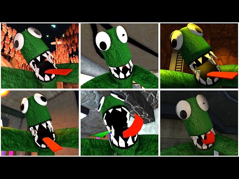 Rainbow Friends ORANGE JUMPSCARES In Different Spots 