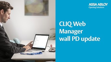 CLIQ Web Manager - Wall PD firmware update