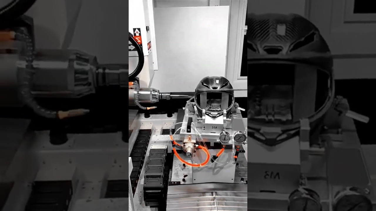 cnc processing carbon fiber helmet