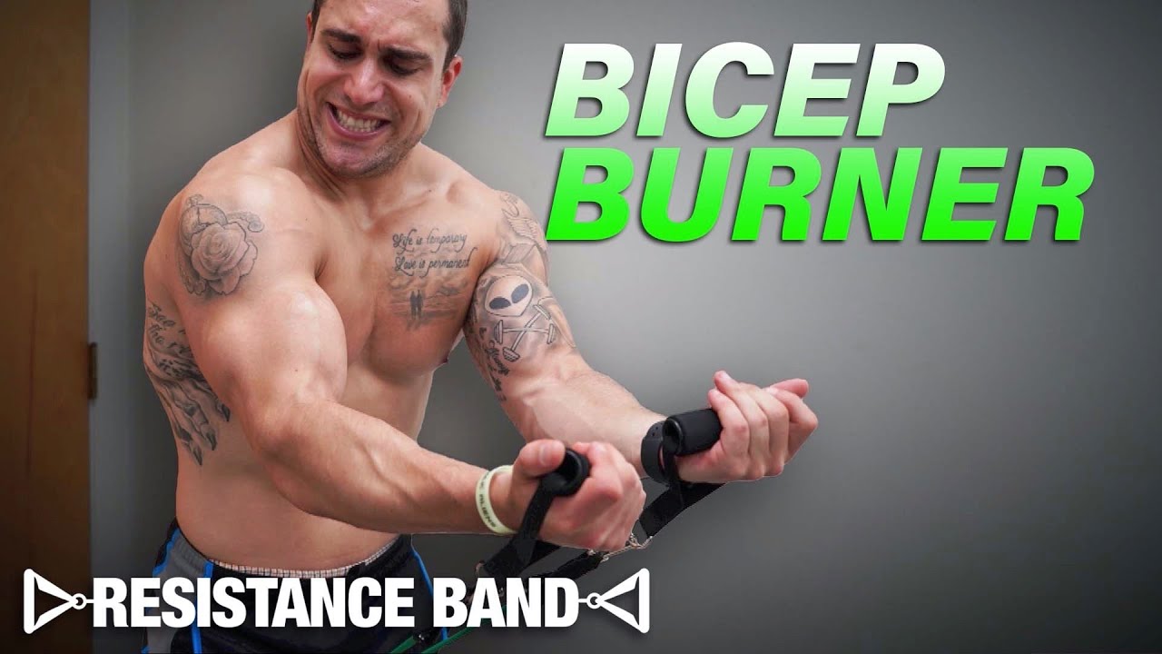 Resistance Band Bicep Workout At Home to Get Ripped! YouTube