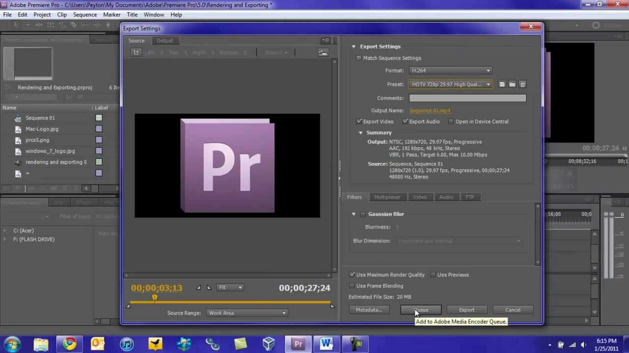 work area premiere pro mac