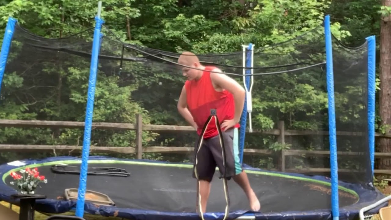 Trampoline Wrestling- Roman Reigns attacks Triple H!
