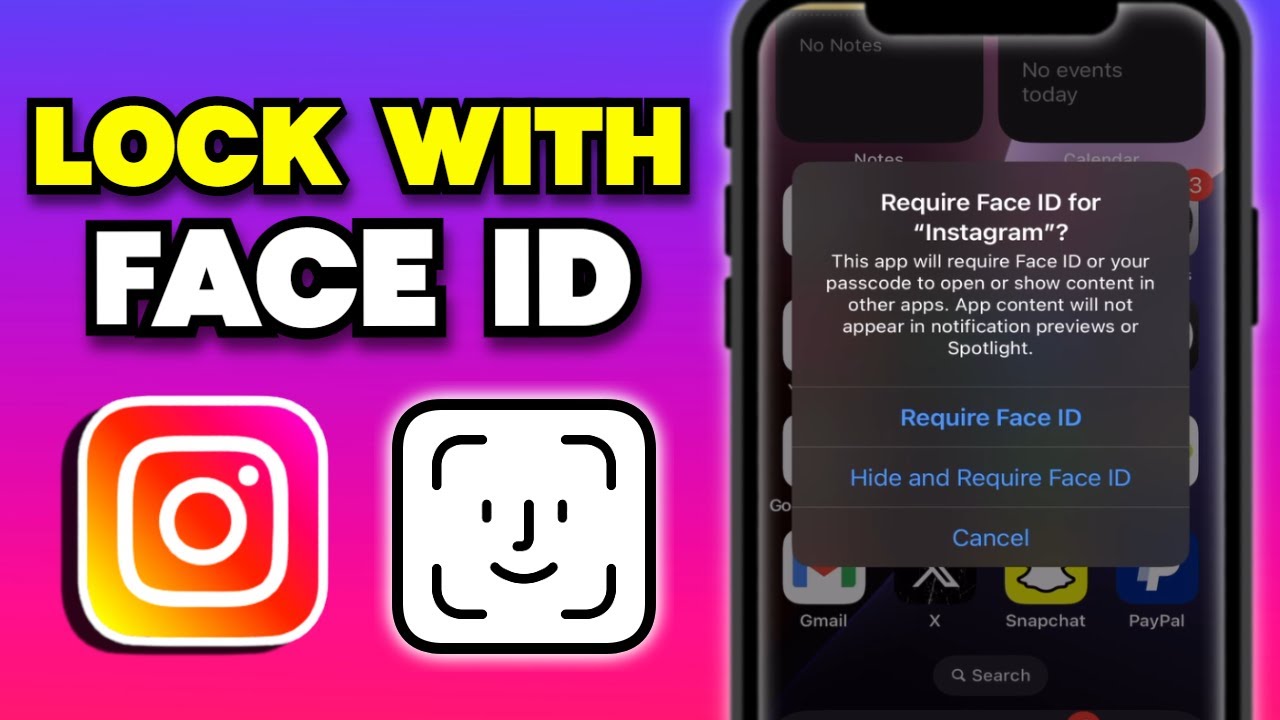 How to Lock Instagram with Face ID on iPhone - YouTube
