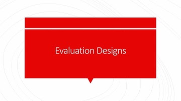 Training & Development - Lecture 7 - Evaluation Designs - Introduction