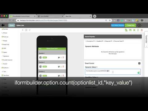 iFormBuilder Built in Functions to Count Option Selections
