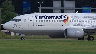 [FullHD] Lufthansa 'Fanhansa' Boeing 737-300 takeoff at Geneva/GVA/LSGG