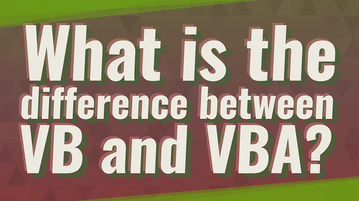 What is the difference between VB and VBA?