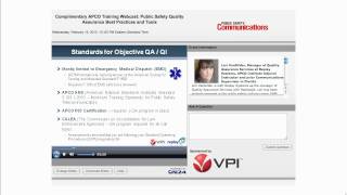APCO Webcast: 911 Dispatch Quality Assurance Tips and Tools