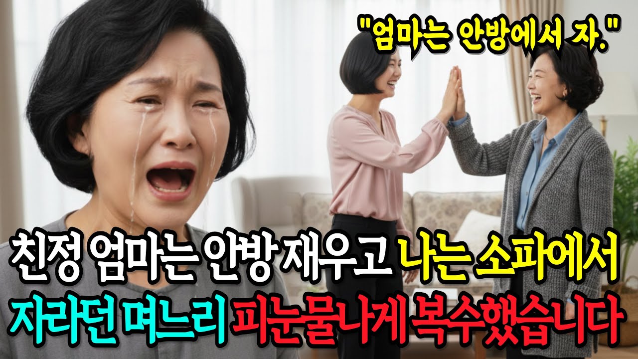 친정 엄마는 안방 재우고 나는 소파에서 자라던 며느리, 피눈물나게 복수했습니다.