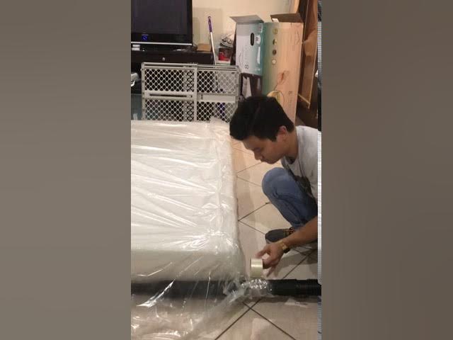Cutting a Foam Mattress in Half 