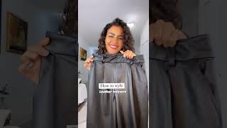Fall fashion! Ways to style leather pants! #grwm #shorts #fall #leather Fall fashion! Ways to style leather pants! #grwm #shorts #fall #leather