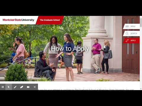 How to Apply Tutorial - The Graduate School at Montclair State