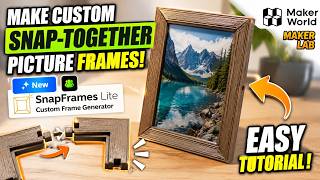 Make Custom Snap-Together Picture Frames in Minutes! | MakerWorld SnapFrames Lite Tutorial