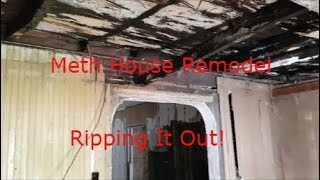 Meth House Remodel. Tearing Out Kitchen.