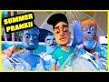 SUMMER ICE WATER PRANK on my NEIGHBOR FAMILY - Hello Neighbor Mod