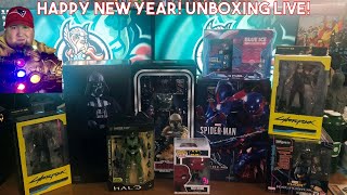 Happy New Years Unboxing Live! Hot Toys! McFarlane! GFUEL AND MORE!